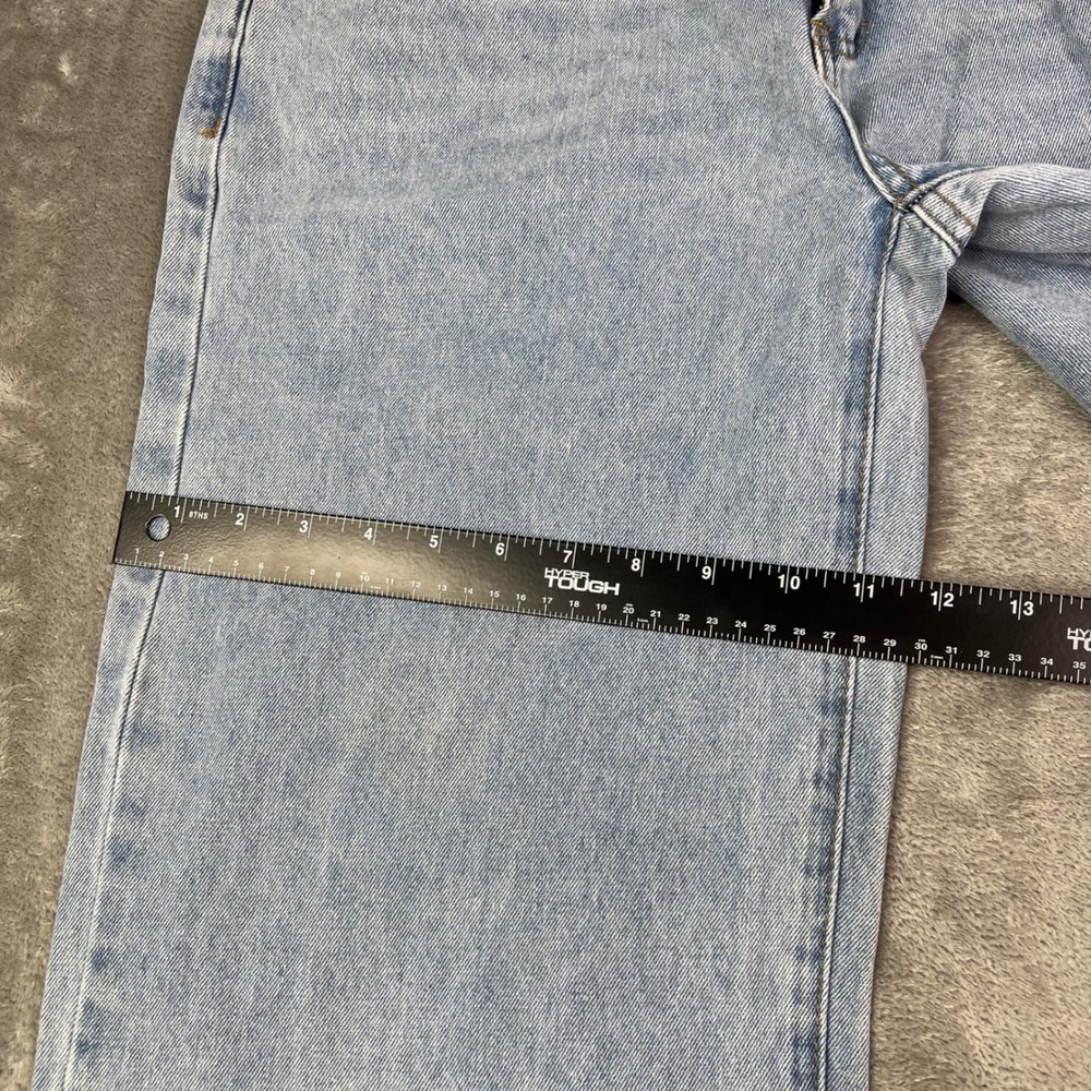 Edikted Wide Leg Jeans Womens Medium Light Blue Wash 100% Cotton Relaxed Denim - Picture 8 of 14